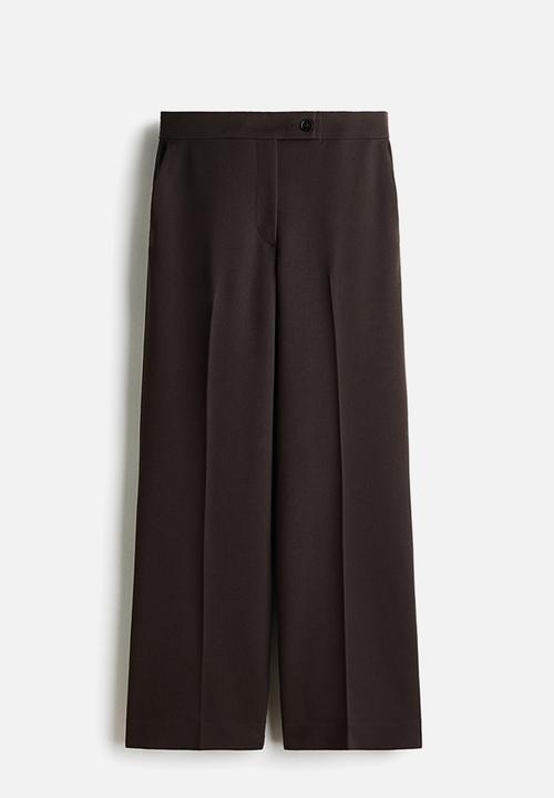 H&M - Bootcut ankle-length trousers - dark brown