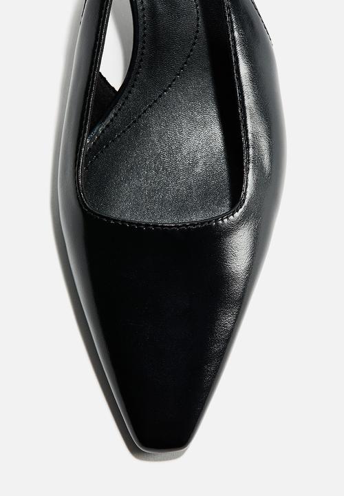H&M - Kitten-heeled slingbacks - black