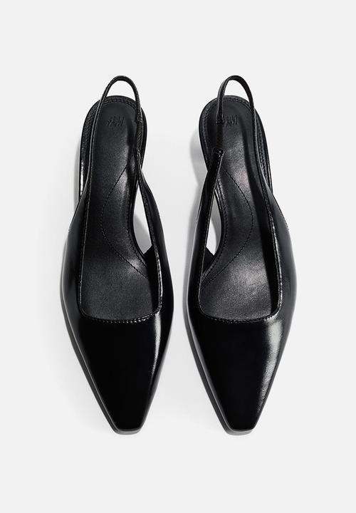 H&M - Kitten-heeled slingbacks - black