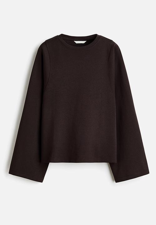 H&M - Oversized interlock top - dark brown