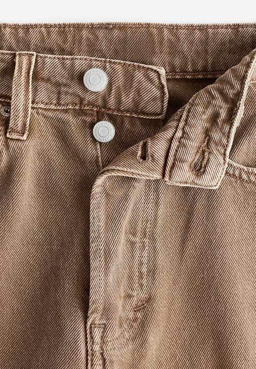 H&M - Straight high waist ankle jeans - beige