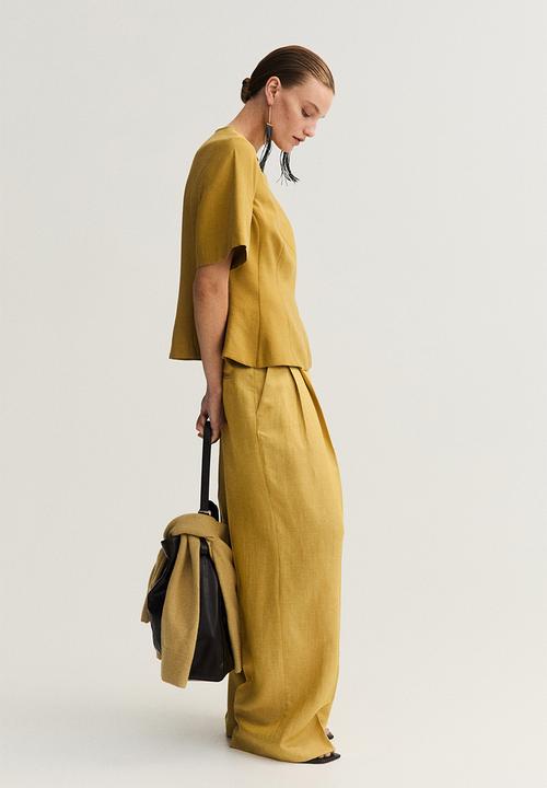 H&M - Peplum blouse - mustard yellow