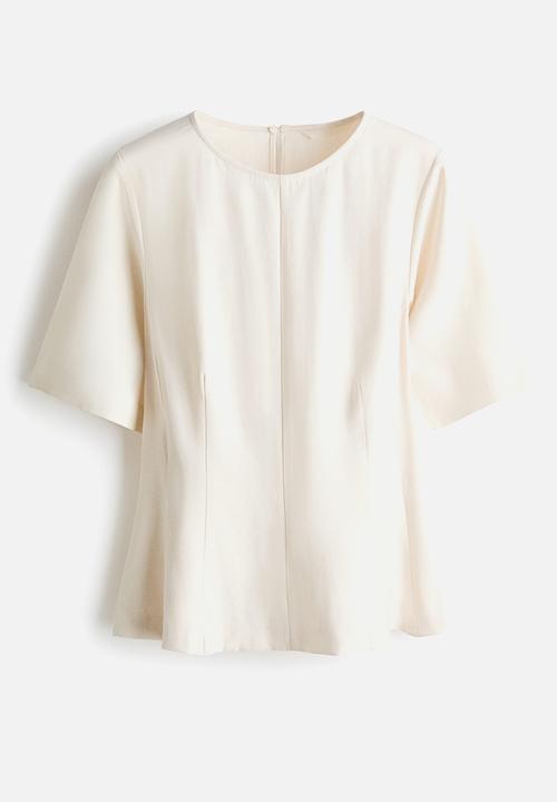 H&M - Peplum blouse - cream