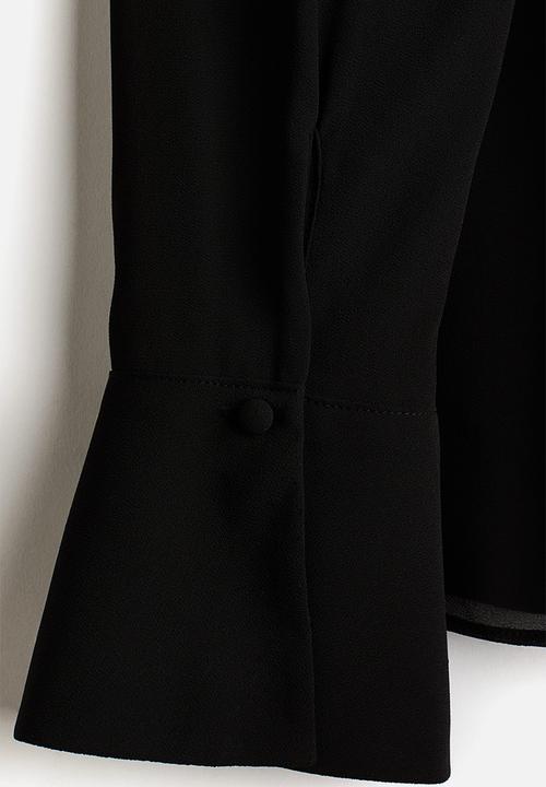 H&M - Scarf-collar blouse - black