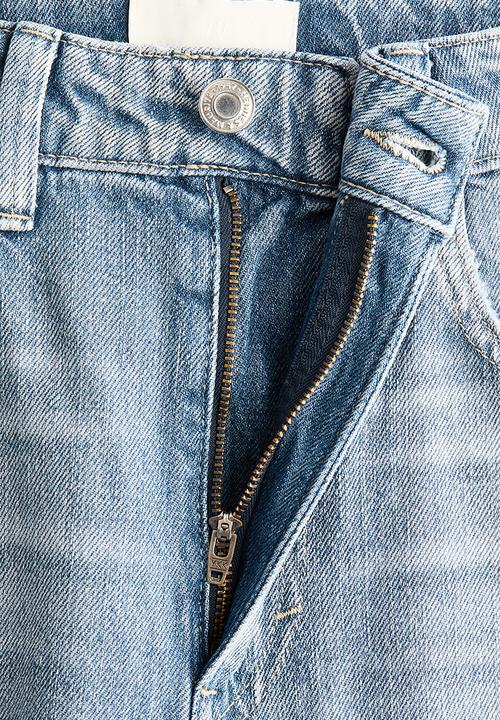 H&M - Wide high jeans - light denim blue