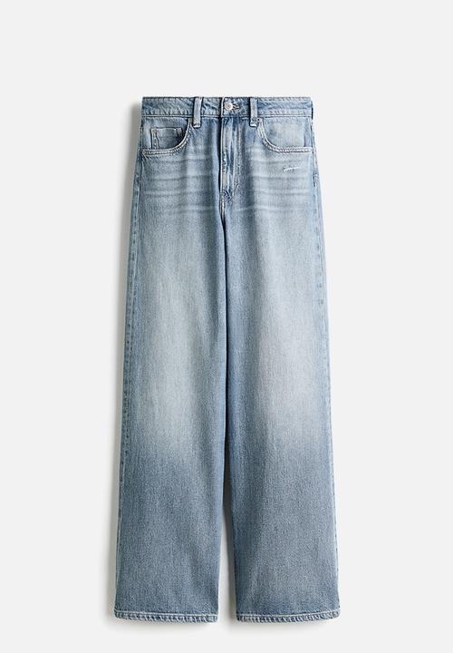 H&M - Wide high jeans - light denim blue