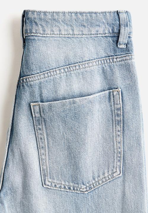 H&M - Wide high jeans - light denim blue