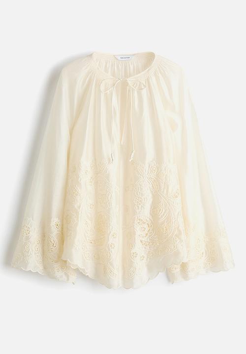 H&M - Broderie anglaise blouse - cream
