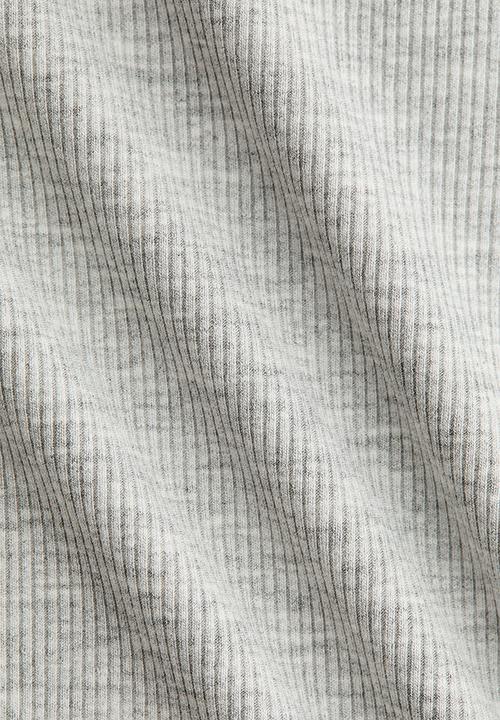 H&M - Lace-trimmed viscose T-shirt - light grey marl