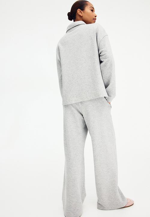 H&M - Collared sweatshirt - light grey marl