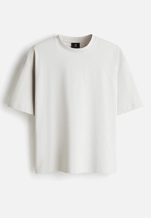 H&M - Oversized fit cotton T-shirt - light grey