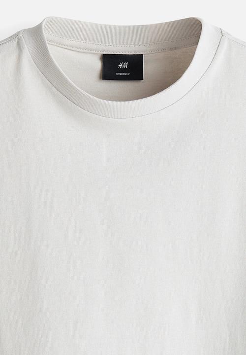 H&M - Oversized fit cotton T-shirt - light grey