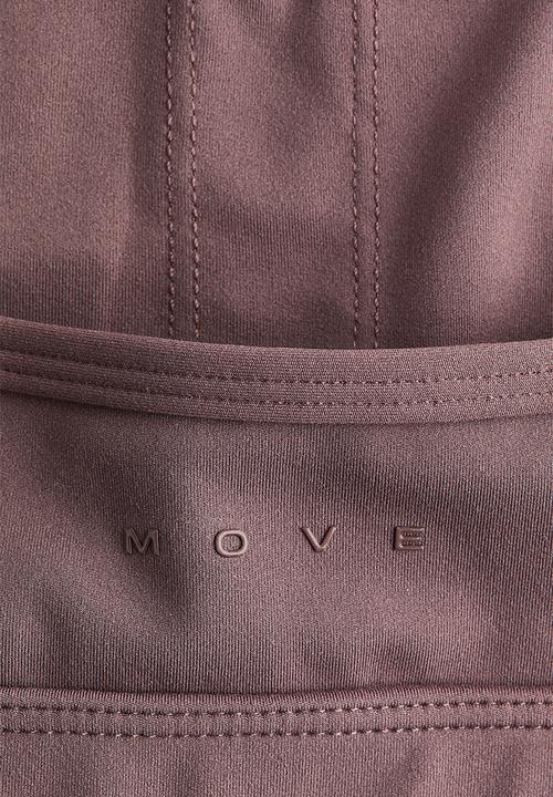 H&M - Sports bra with softmove™ - light truffle/colour block
