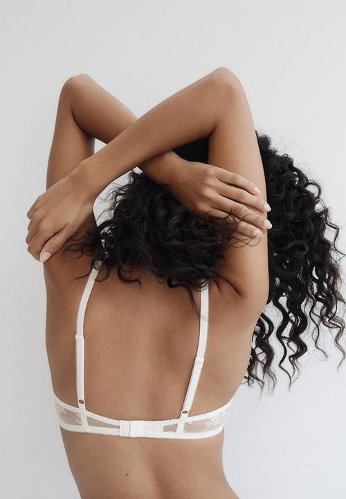 H&M - Padded underwired lace bra - ivory