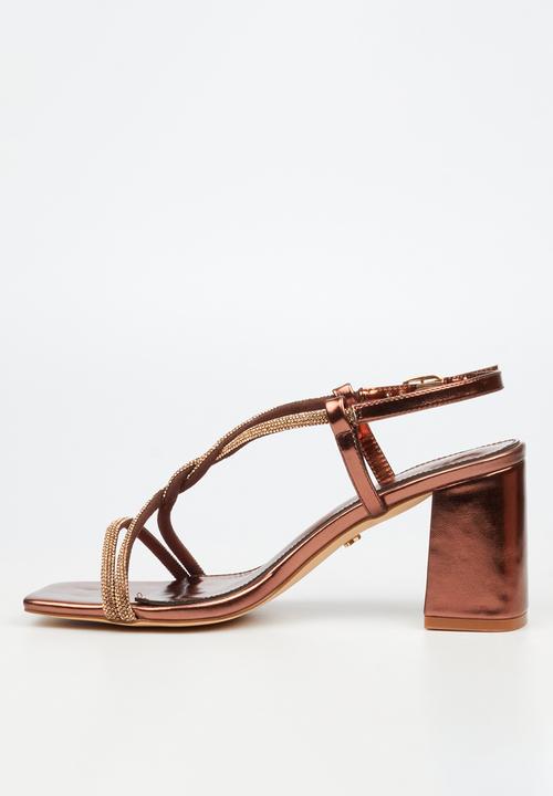 Butterfly Feet - Amelle 1 diamante slingback heel - bronze
