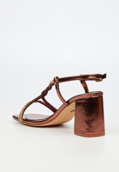 Butterfly Feet - Amelle 1 diamante slingback heel - bronze