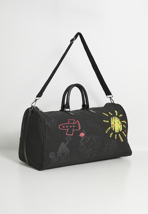 Pop Candy - Graphic duffle bag - black
