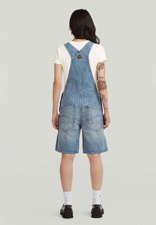 G-STAR - Short dungaree wmn - vintage mine dust