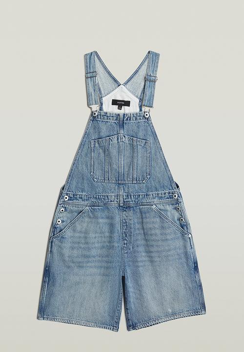 G-STAR - Short dungaree wmn - vintage mine dust