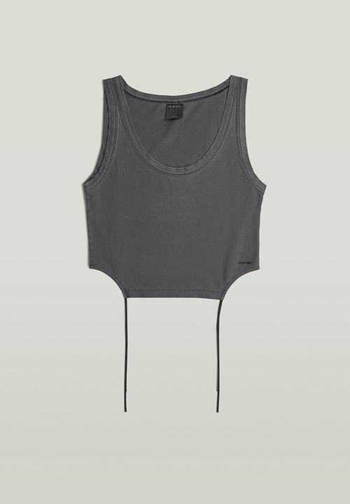 G-STAR - Adjustable washed slim tank t wmn - dk black gd