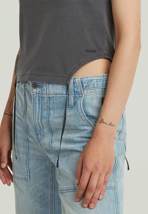 G-STAR - Adjustable washed slim tank t wmn - dk black gd