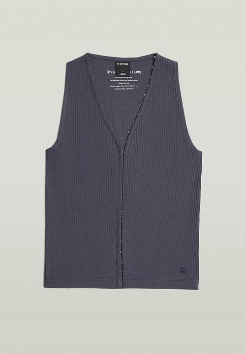 G-STAR - Hook & eye slim rib s\l t wmn - petrol