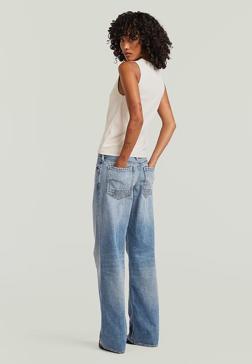 G-STAR - Hook & eye slim rib s\l t wmn - whitebait