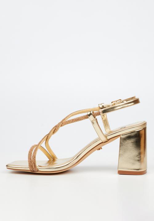 Butterfly Feet - Amelle 1 diamante slingback heel - champagne