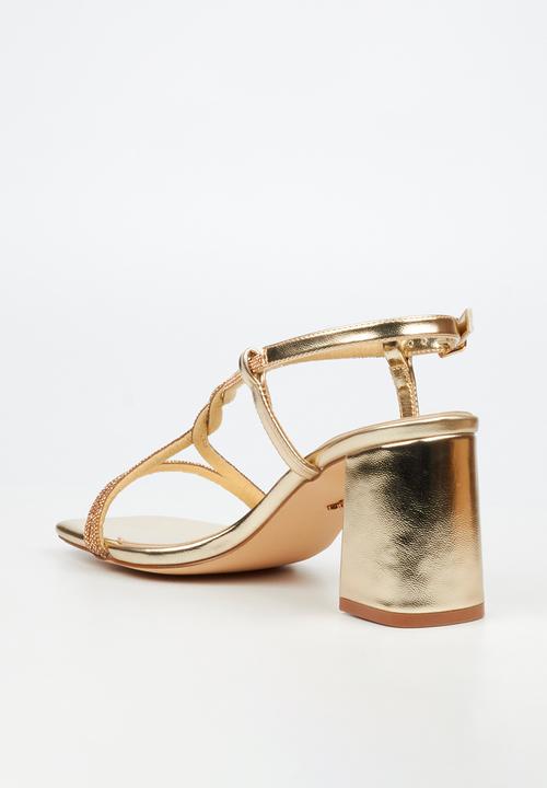 Butterfly Feet - Amelle 1 diamante slingback heel - champagne