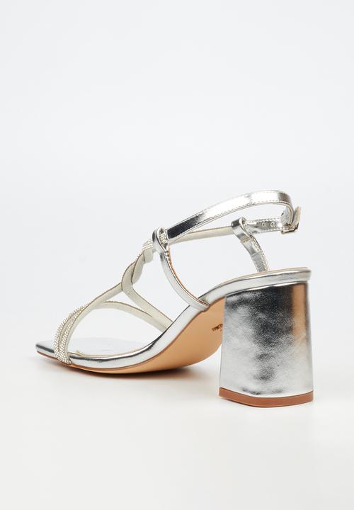 Butterfly Feet - Amelle 1 diamante slingback heel - silver