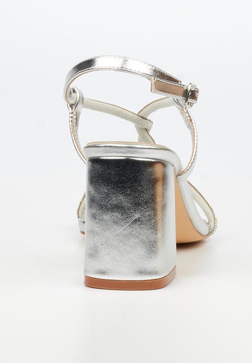 Butterfly Feet - Amelle 1 diamante slingback heel - silver