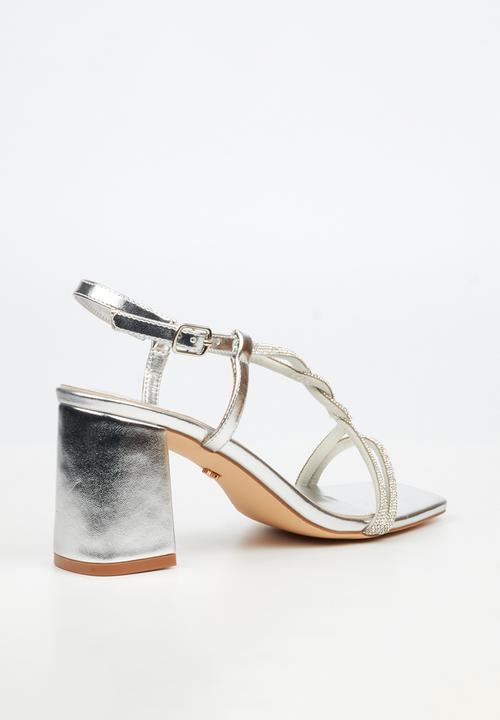 Butterfly Feet - Amelle 1 diamante slingback heel - silver