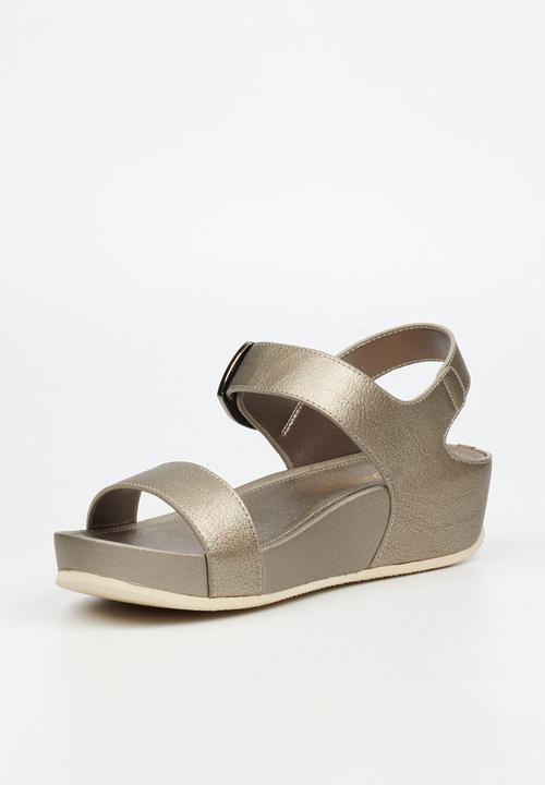 Butterfly Feet - Delia 16 ankle strap sandal - pewter