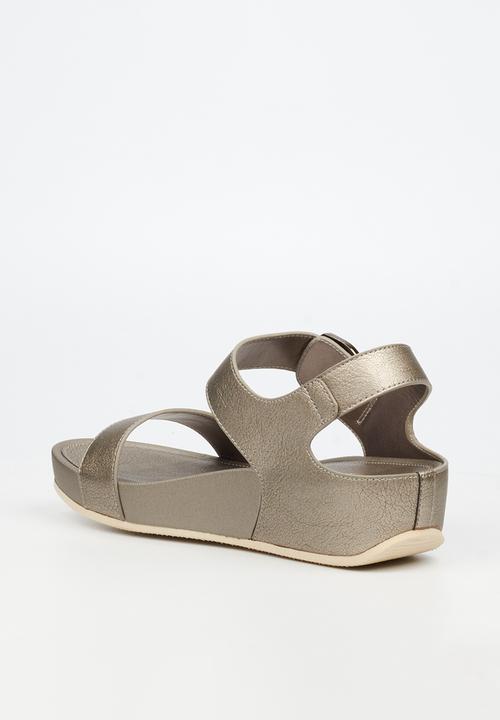 Butterfly Feet - Delia 16 ankle strap sandal - pewter