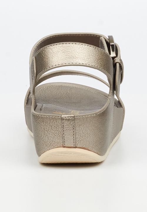 Butterfly Feet - Delia 16 ankle strap sandal - pewter