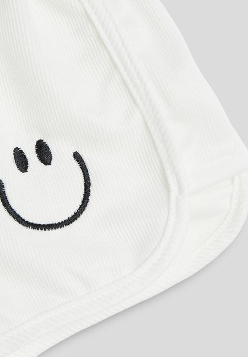 Pop Candy - Dolphin hem sweatshorts - white