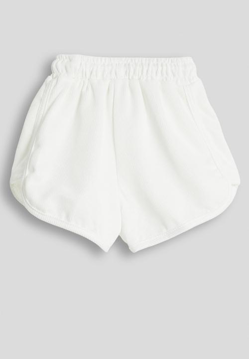 Pop Candy - Dolphin hem sweatshorts - white