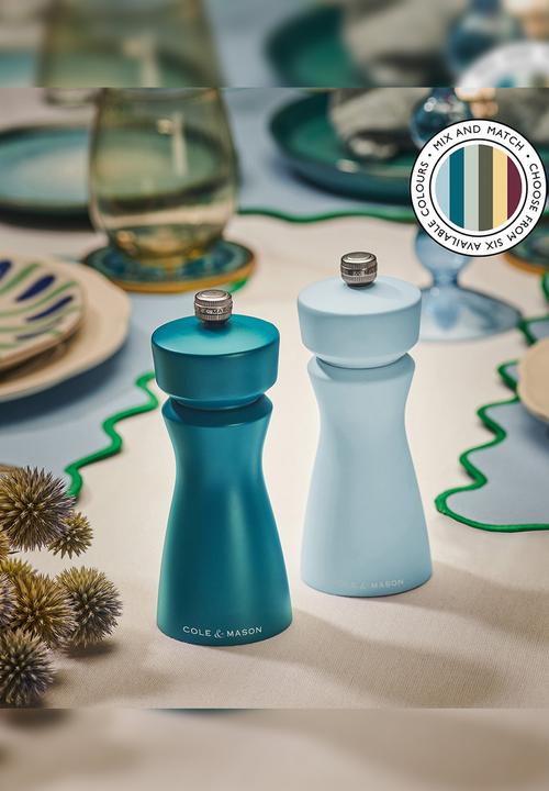 Cole & Mason - Cole & Mason Kenton Salt and Pepper Mill 15cm - Blue Salt