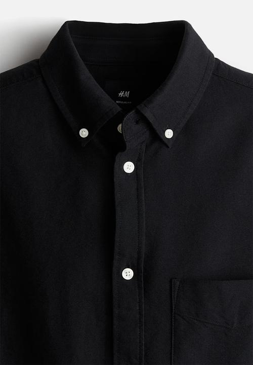 H&M - Regular fit oxford shirt - black