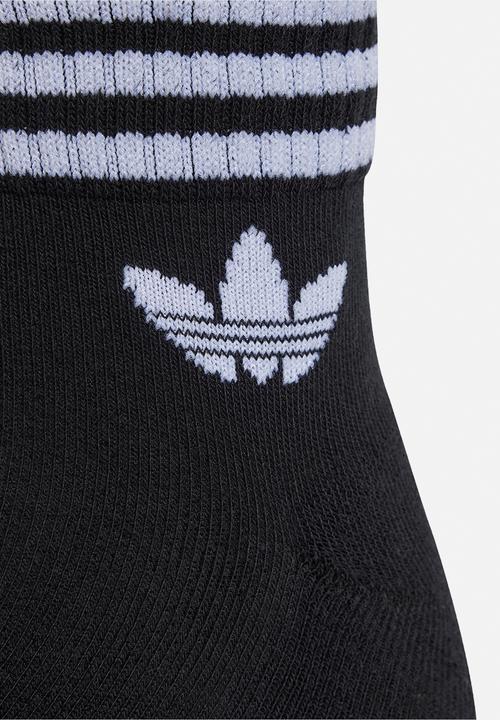 adidas Originals - Originals 3-Stripes Ankle Socks (3-Pack) - Black.