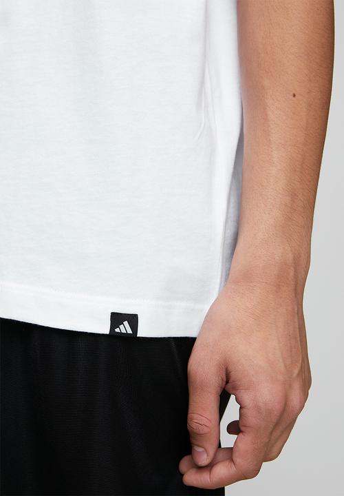 adidas Performance - Small Logo Slide Tee  - White