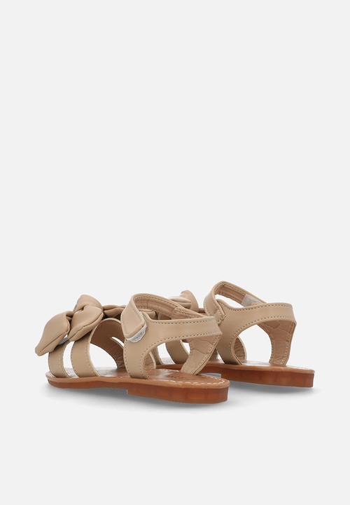 Pop Candy - Open toe bowknot sandal - beige