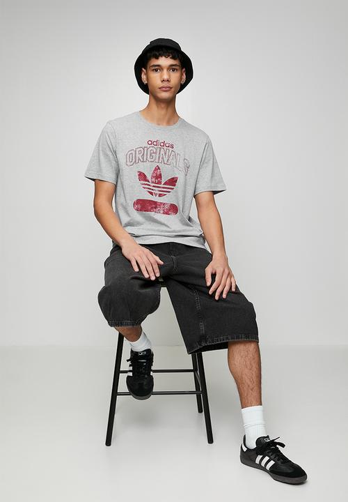 adidas Originals - Varsity 1972 Tee - Medium grey heather
