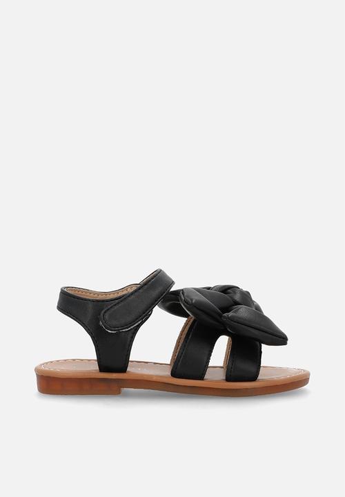 Pop Candy - Open toe bowknot sandal - black