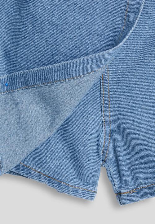 Pop Candy - Denim wrap skort - blue