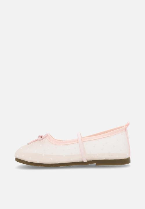 Pop Candy - Polka dot mesh ballet pumps - pink