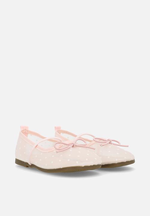 Pop Candy - Polka dot mesh ballet pumps - pink