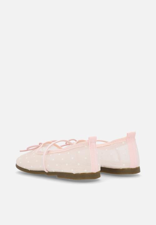 Pop Candy - Polka dot mesh ballet pumps - pink