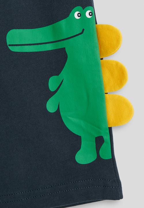 Pop Candy - Croc applique sweatshorts - dark navy