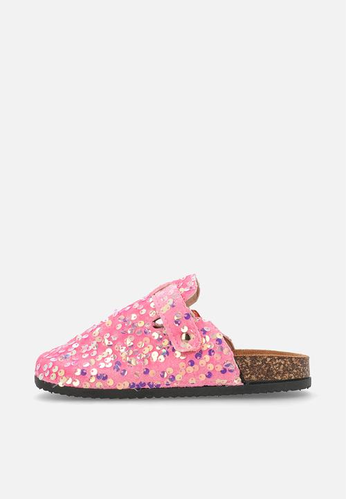 Pop Candy - Sequinned mule shoes - cherry pink